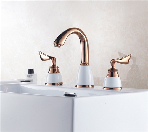 Leonardo Gold Dual Handle Sink Faucet